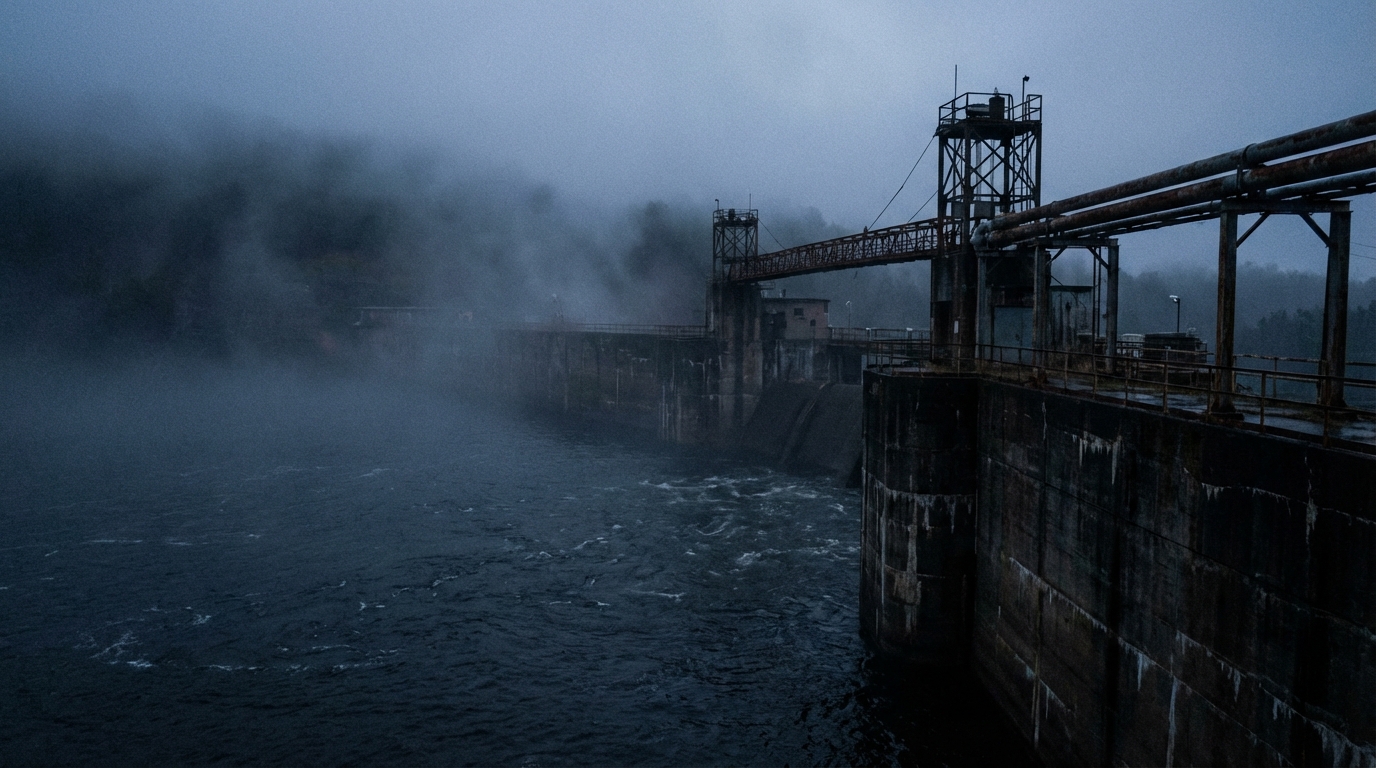 旧釜房ダム工事現場