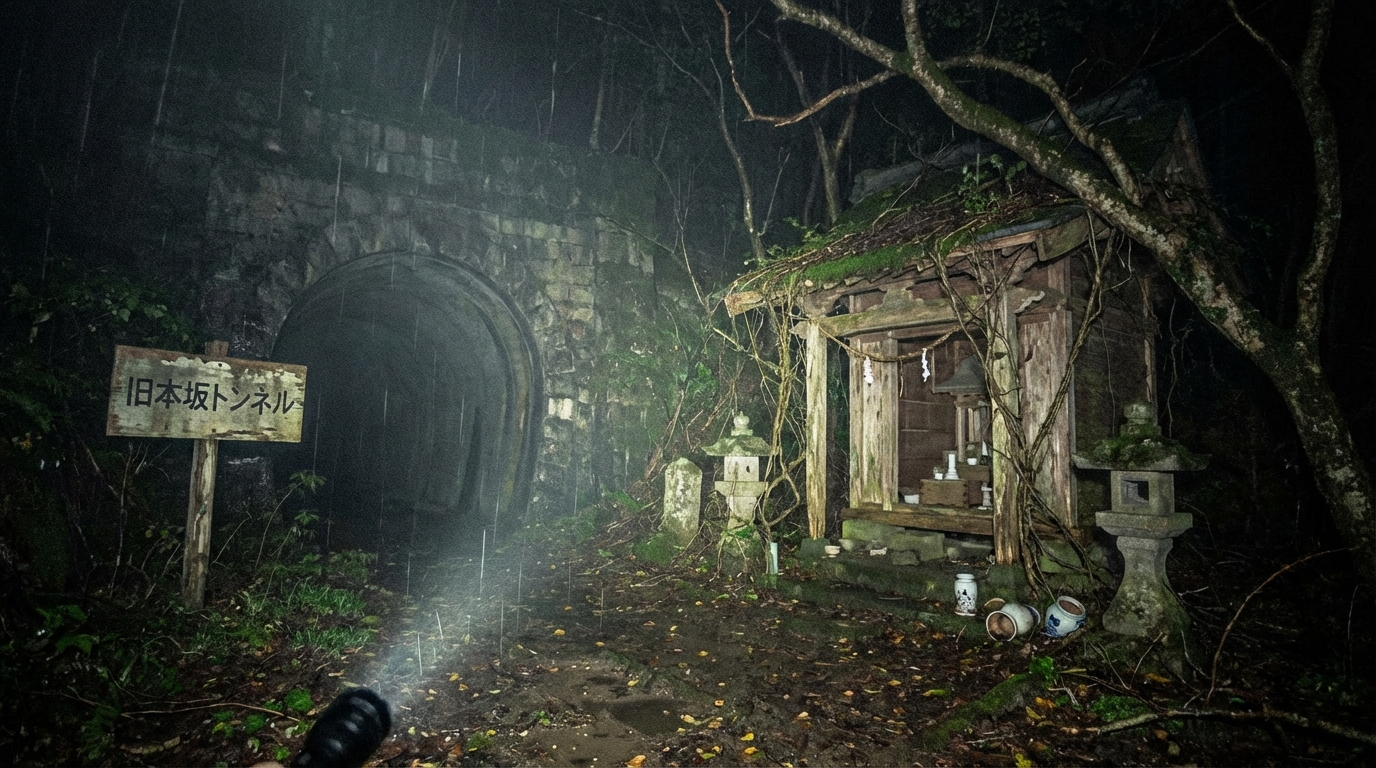旧本坂トンネル傍の祠/社
