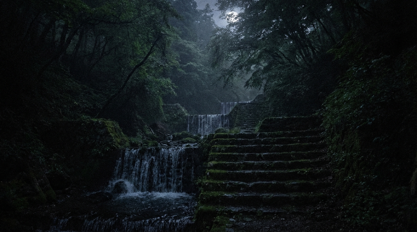 牛伏川フランス式階段工（長野県）の中部の水辺（滝・湖・ダム・海）系心霊スポットをイメージした心霊スポット画像