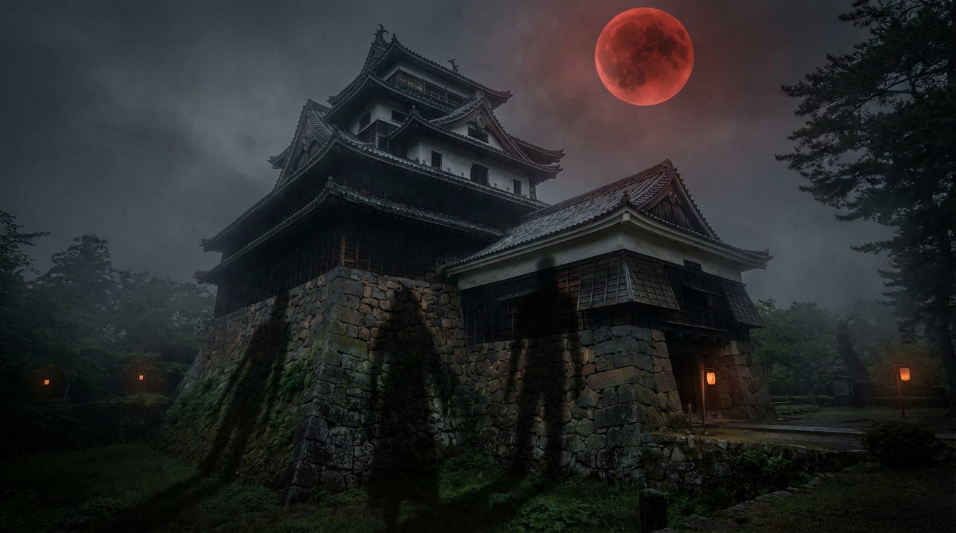 松江城(人柱伝説)(島根県)の中国・四国の史跡・神社仏閣系心霊スポットをイメージした心霊スポット画像