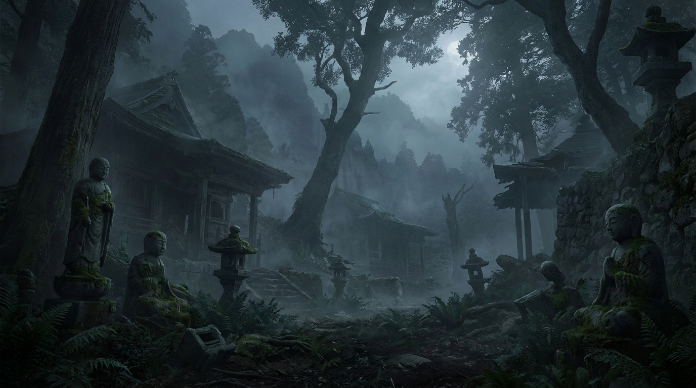 黒滝寺（愛媛県）の愛媛県の心霊スポットをイメージした心霊スポット画像