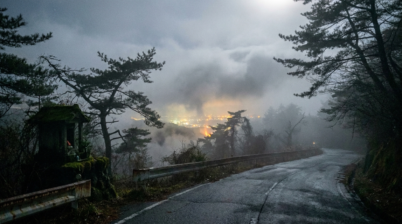 六甲山（兵庫県）の山・森の心霊スポットをイメージした心霊スポット画像