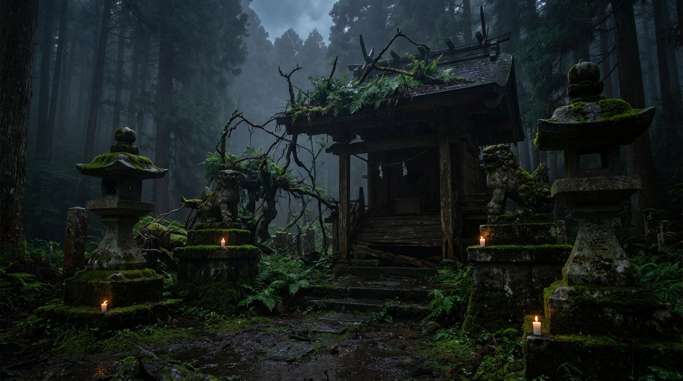 迫間不動（岐阜県）の神社・墓地・史跡系心霊スポットをイメージした心霊スポット画像