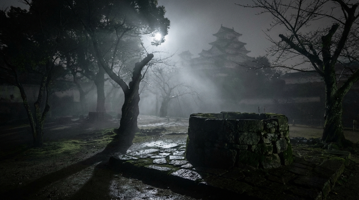 お菊井戸（姫路城）（兵庫県）の神社・墓地・史跡系心霊スポットをイメージした心霊スポット画像