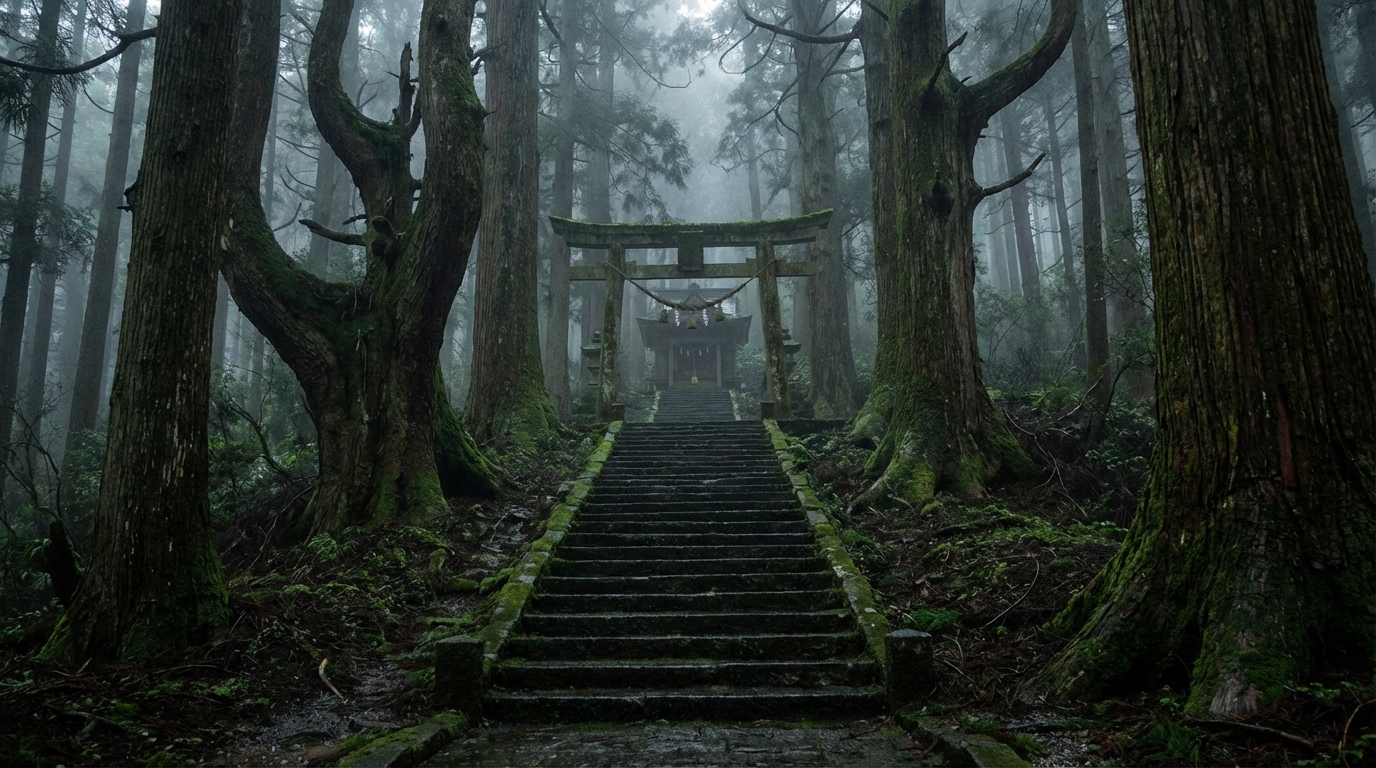 羽黒山(栃木県)の関東の森・樹海系心霊スポットをイメージした心霊スポット画像