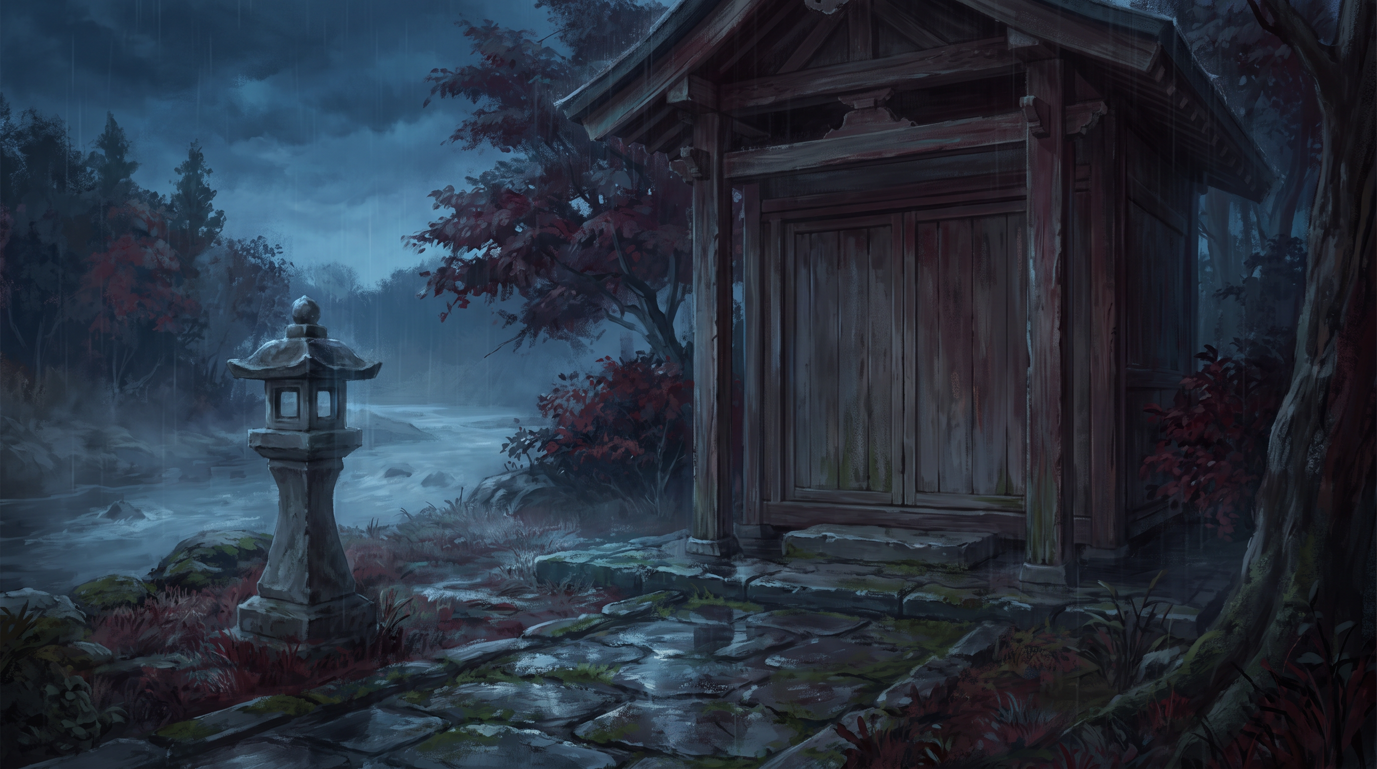 橋姫神社の伝承を題材にしたAI生成イラスト