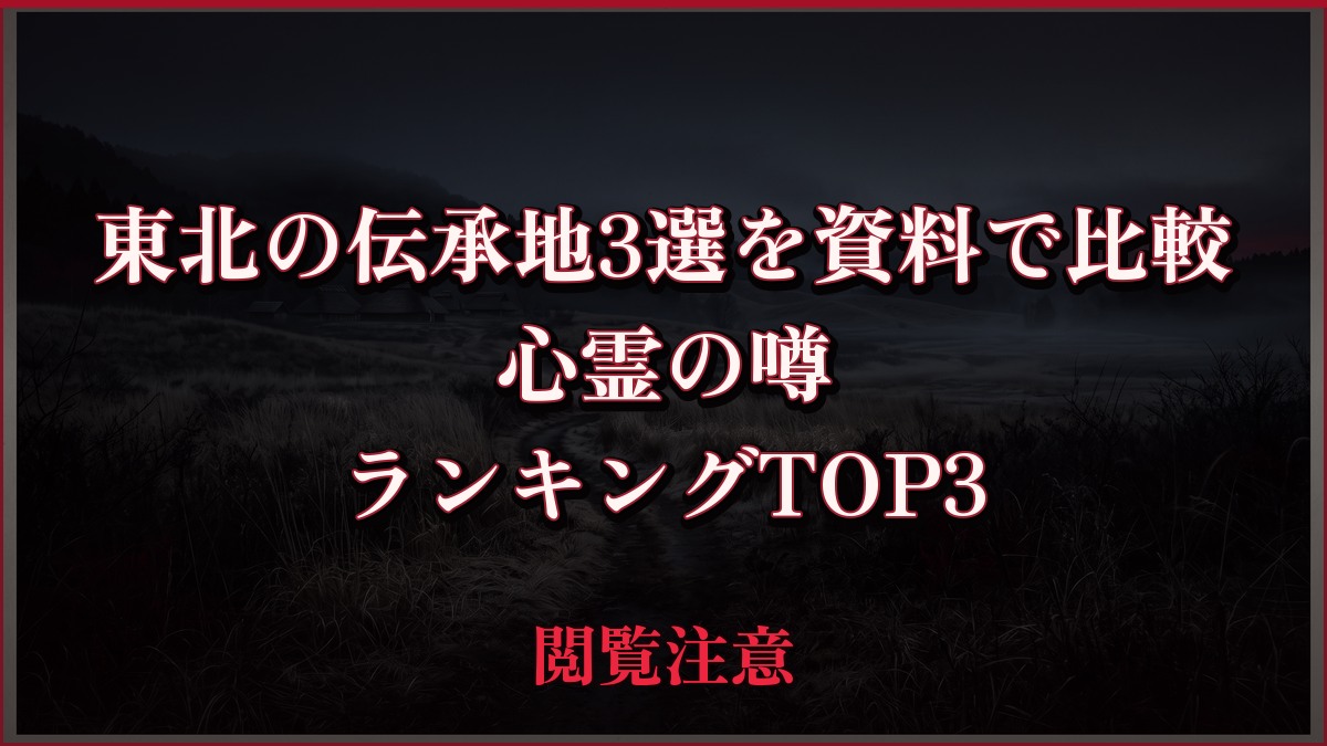 【2026年最新】東北の伝承地3選を資料で比較の心霊の噂ランキングTOP3