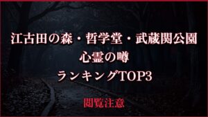 【2026年最新】江古田の森・哲学堂・武蔵関公園の心霊の噂ランキングTOP3
